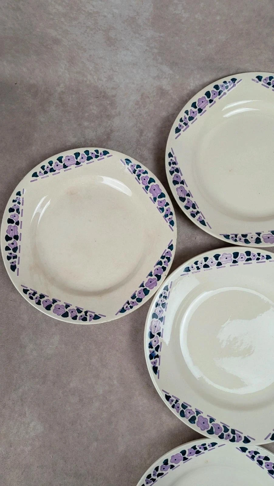 Lot 9 assiettes plates Longchamp Terre de Fer modèle Cannes – photo 5
